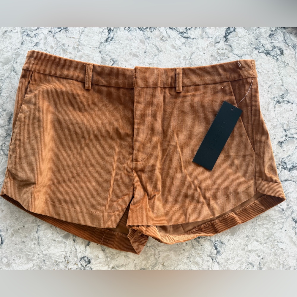 Lioness Corduroy High-Waist Shorts in Mustard
